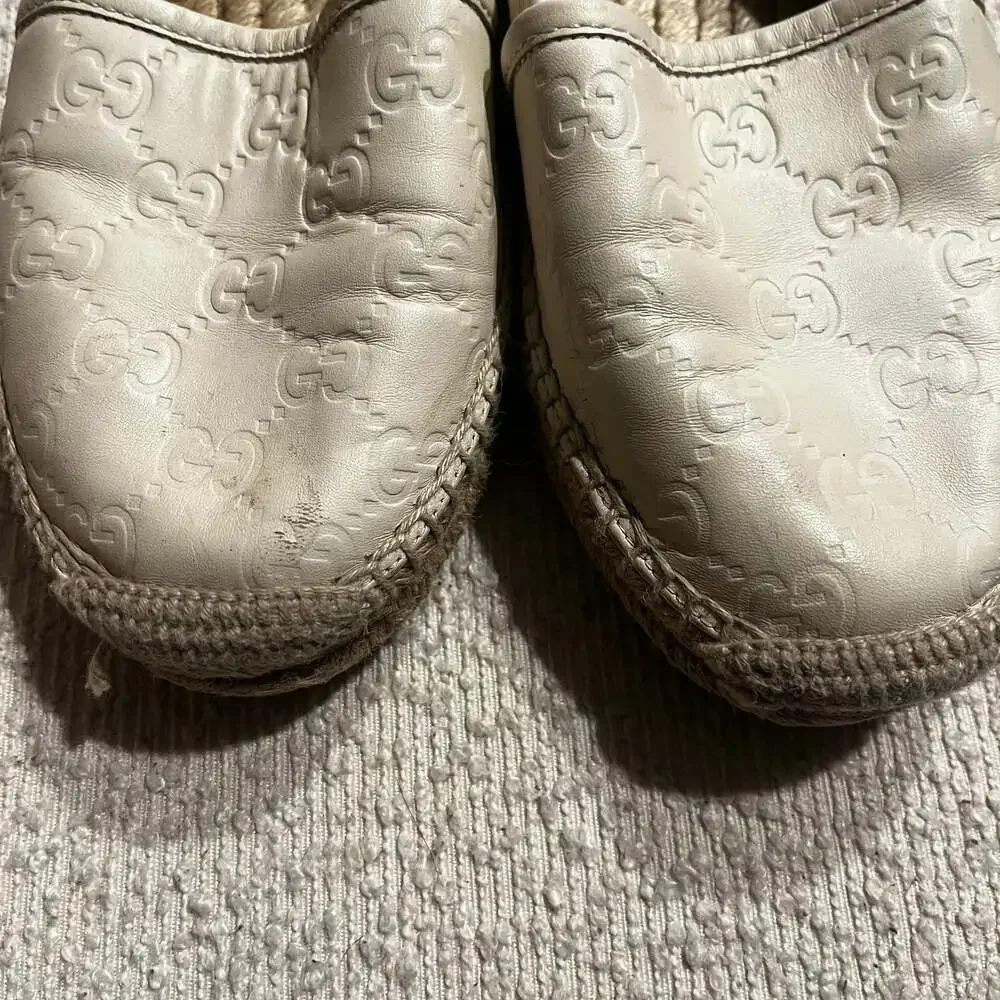 Gucci Beige GG Canvas/Leather Slip on Espadrille... - Picture 5 of 5